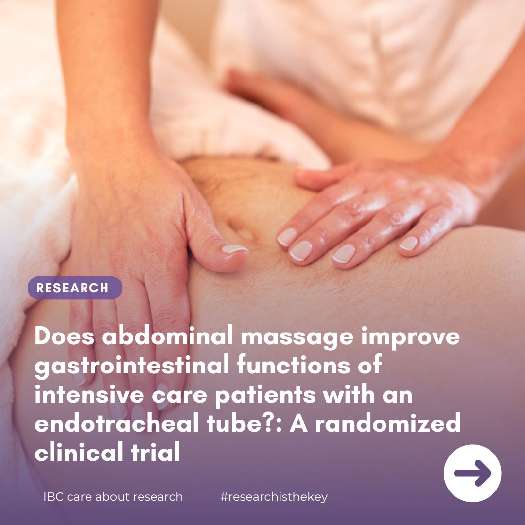 Research: Does abdominal massage improve gastrointestinal functions of intensive care patients with an endotracheal tube?: A randomized clinical trial