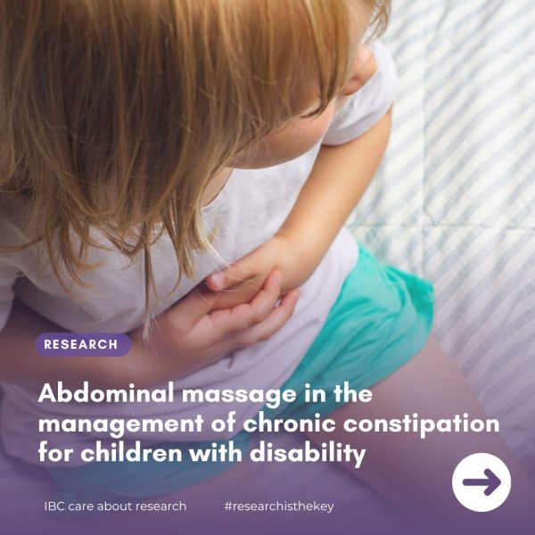 Research: Abdominal massage in the management of chronic constipation for children with disability