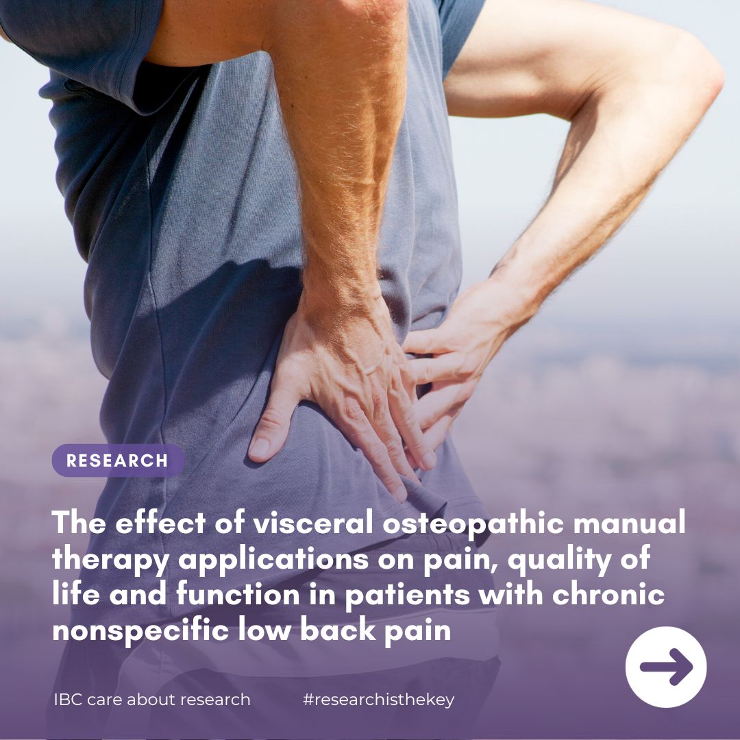 Research: The effect of visceral osteopathic manual therapy applications on pain, quality of life and function in patients with chronic nonspecific low back pain